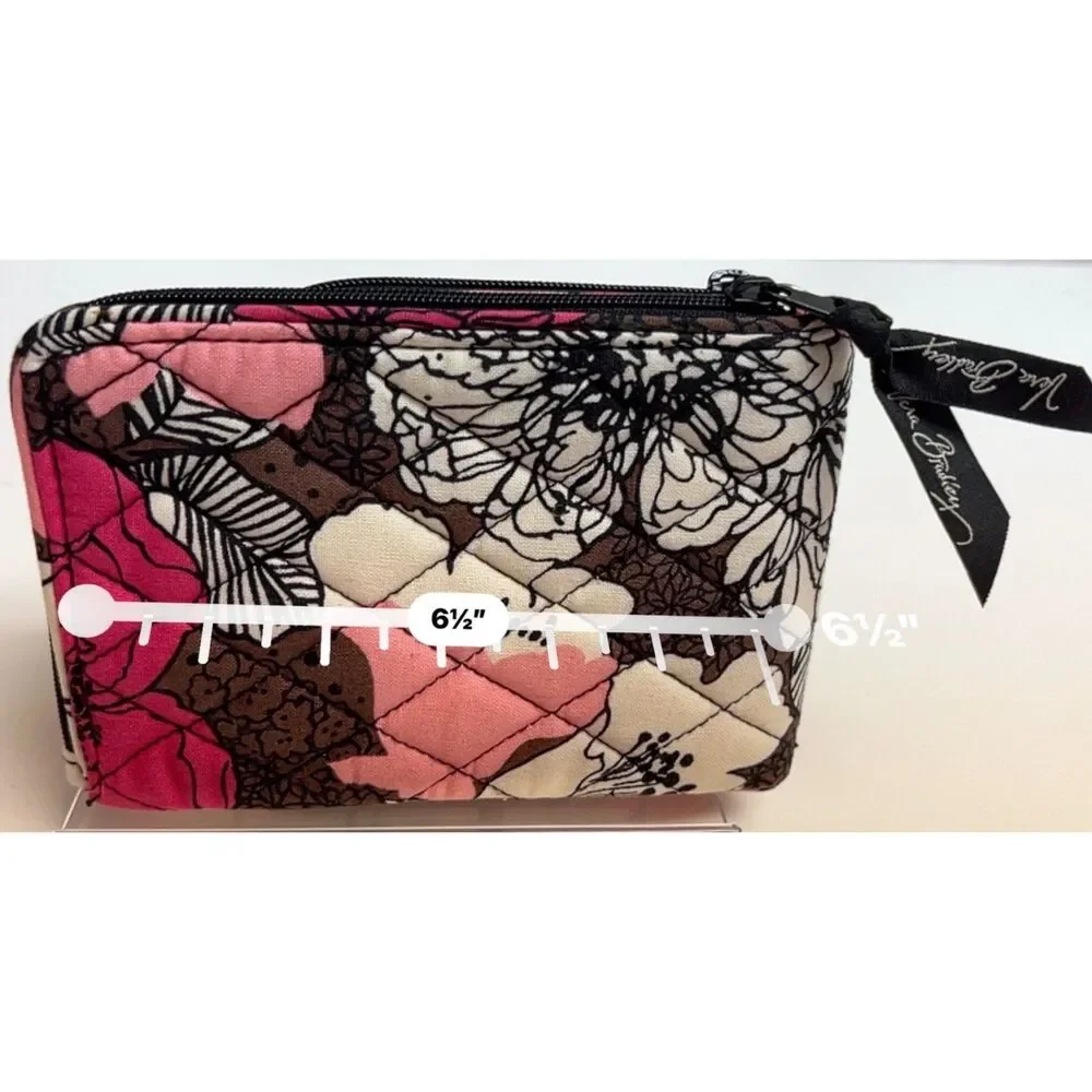 Vera Bradley Mocha Rouge Double ID Wristlet/Wallet